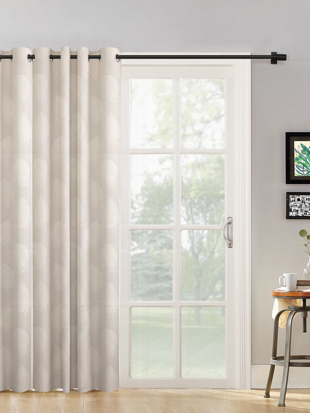 Floral Design XL Door Curtain Pack of 1 image 0