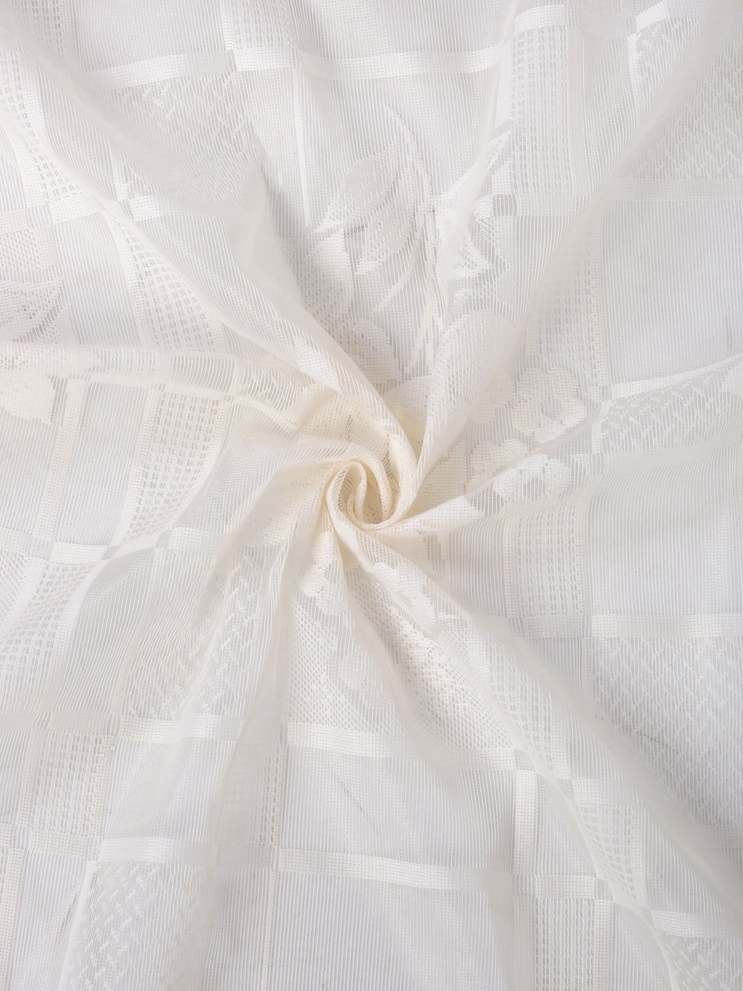 Checkered Floral Design Window Curtain Pack of 1 image 4