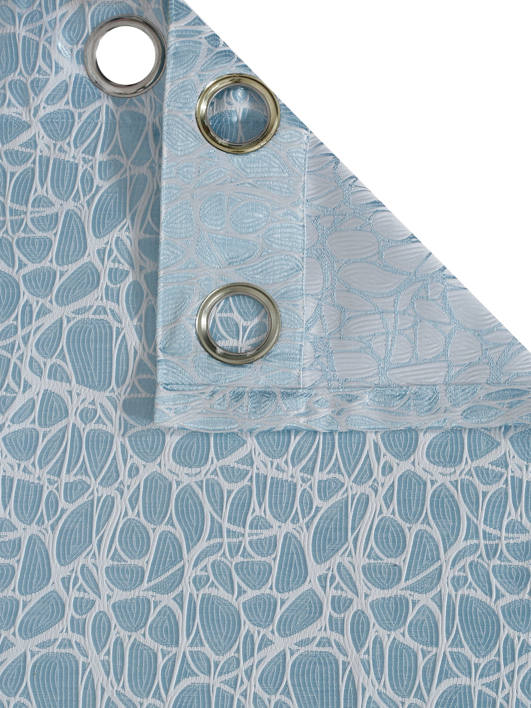 Self-Textured Geometric Pattern Polyester Curtains - Window & Door Size image 3