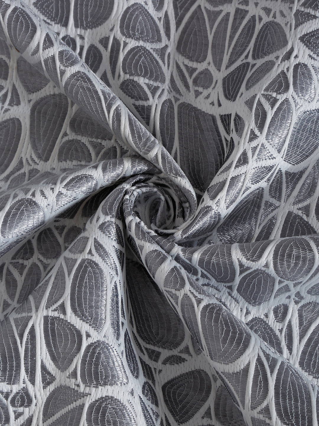 Self-Textured Geometric Pattern Polyester Curtains - Window & Door Size image 4