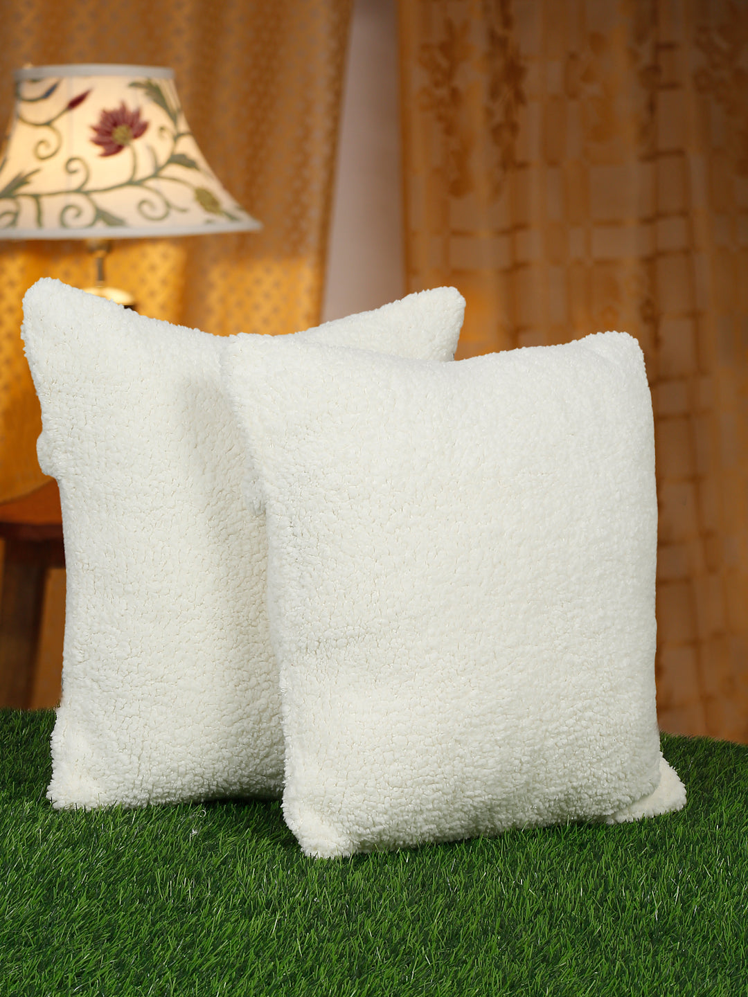 SOFT FUR SOLID PATTERN CUSHION COVERS - Pack of 2 image