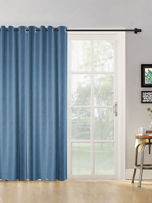 SELF TEXTURED BLACKOUT DOOR CURTAIN PACK OF 1 BY HOSTA HOMES image 0