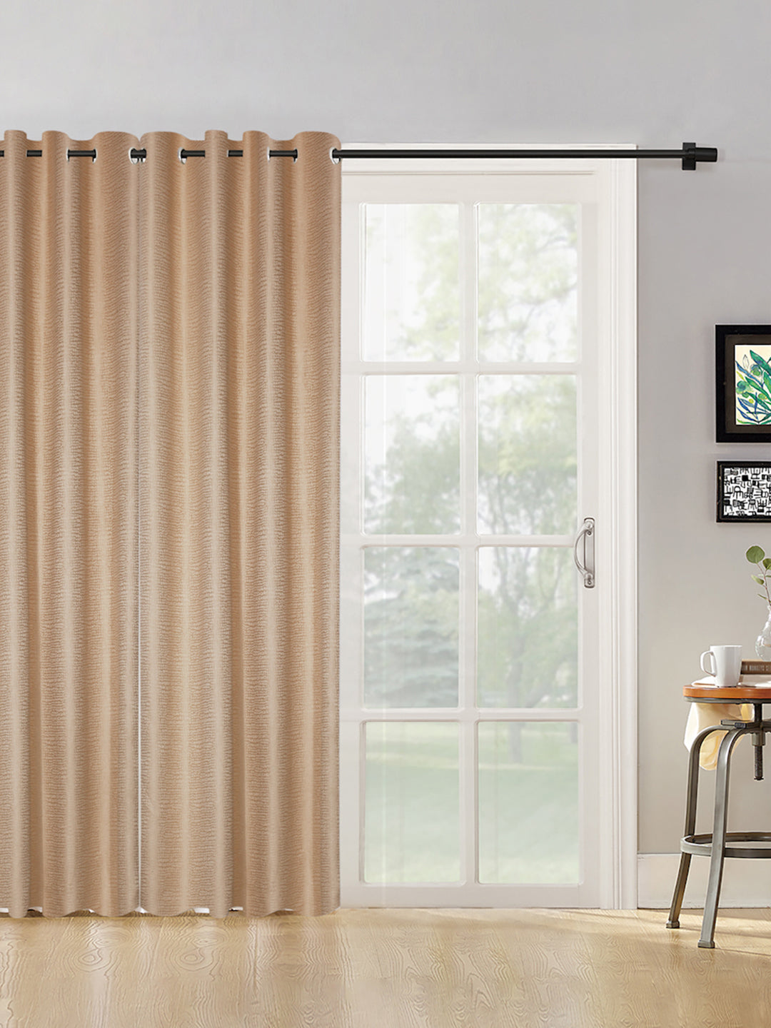SELF TEXTURED BLACKOUT DOOR CURTAIN PACK OF 1 BY HOSTA HOMES image 0
