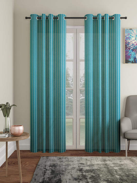 Geometric Design Door Curtain Pack of 2 image 0