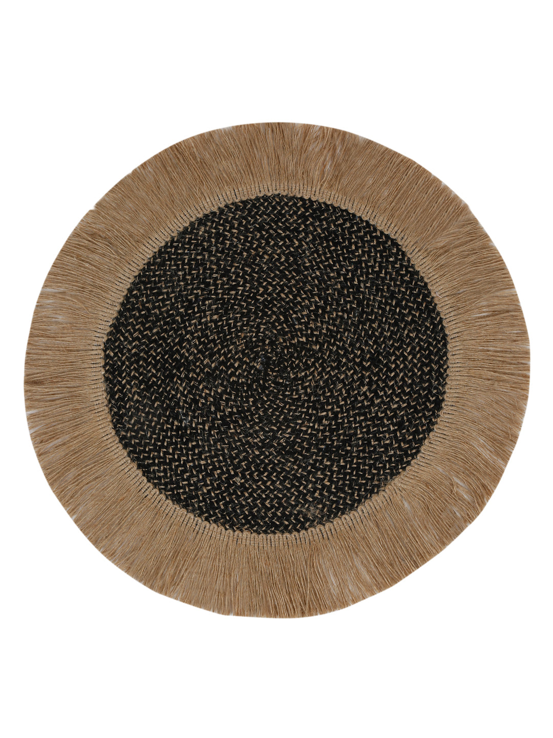 Jute Cotton Frilly Reversible Table Mat - Pack of 1 image