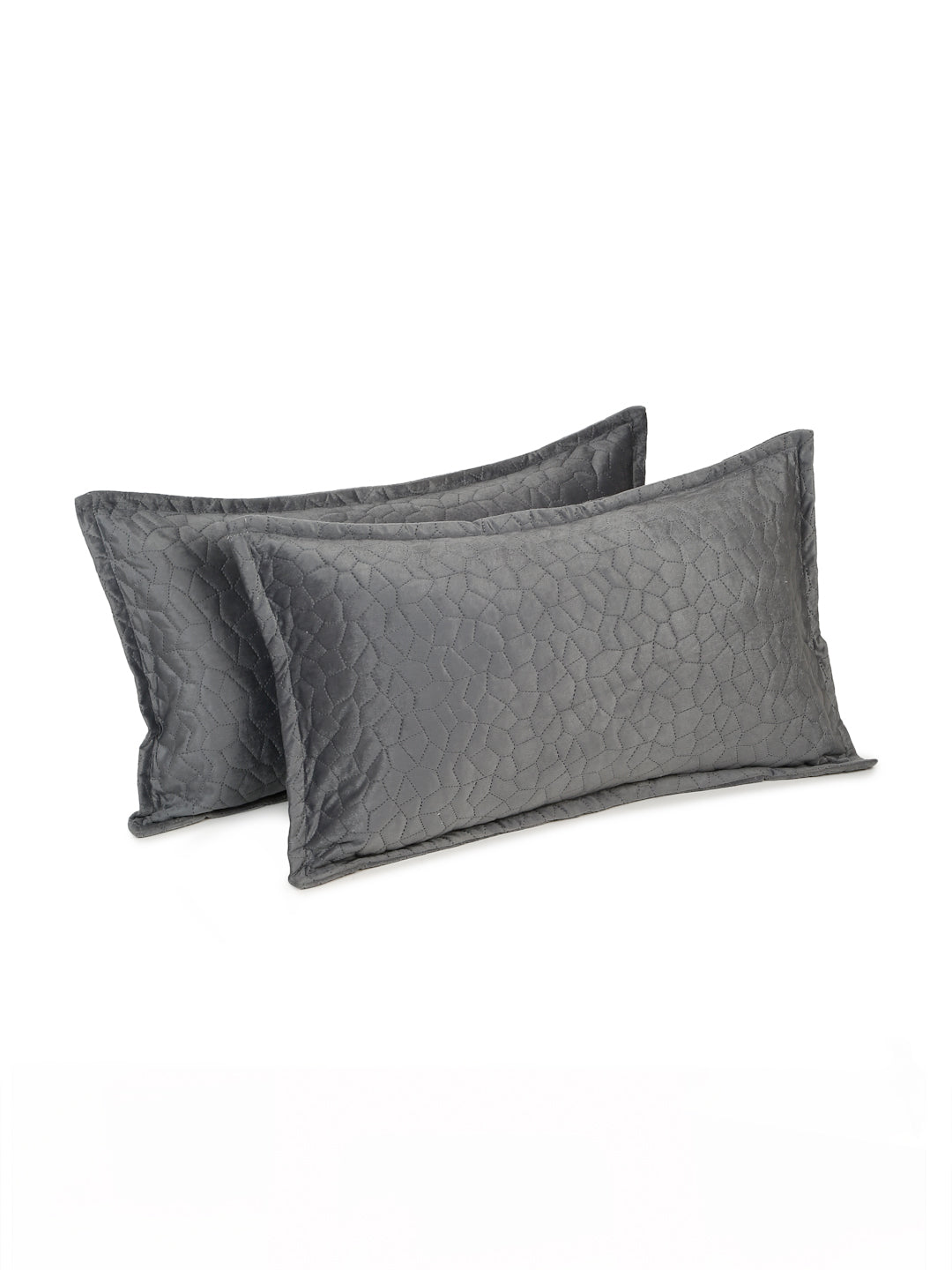 ULTRASONIC Poly velvet Geometric Pillow Covers (Pack of 2) by Hosta Homes image 1