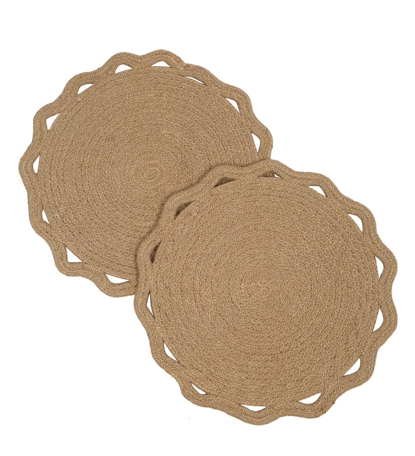 Natural Jute Hand Weaved Reversible Table Place Mat - Pack of 2 image