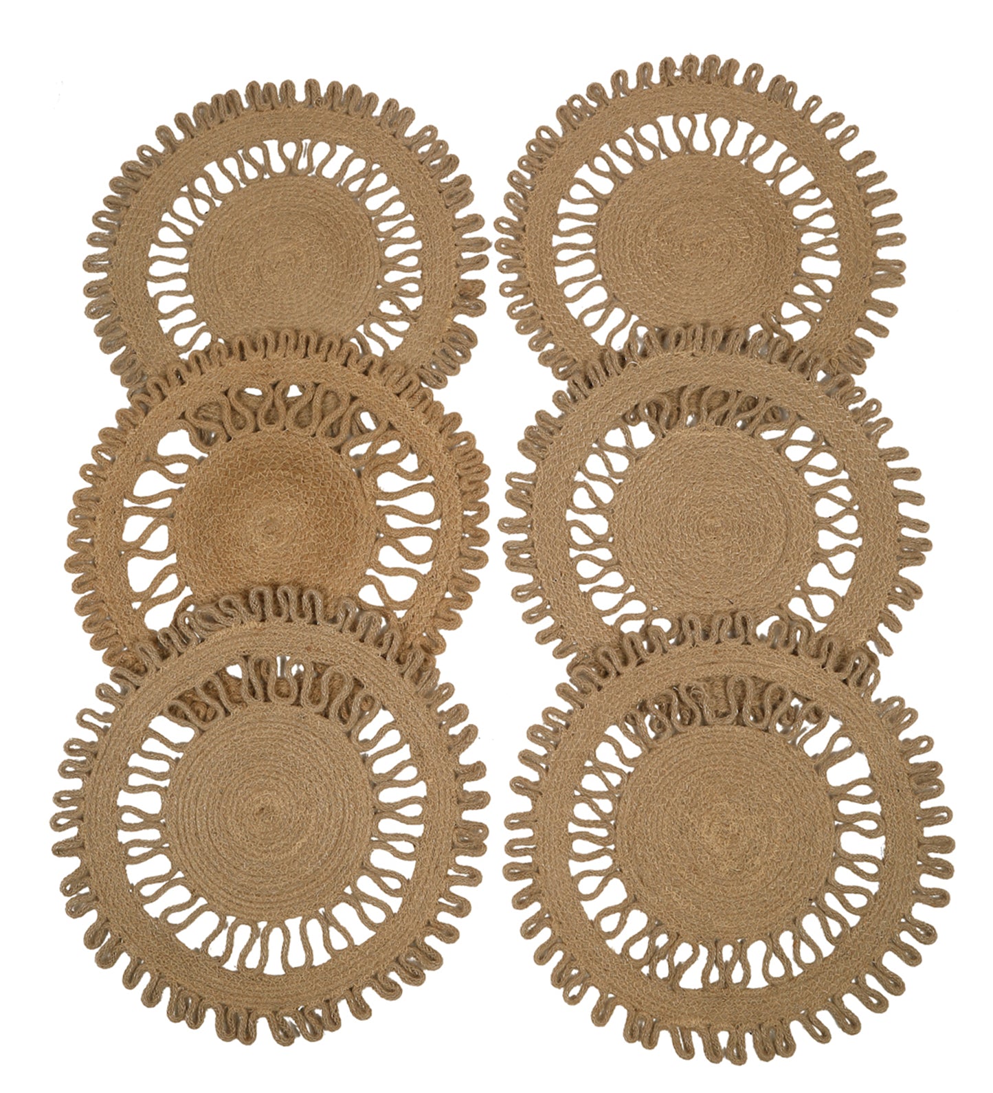 Natural Jute Hand Weaved Reversible Table Place Mat image 1