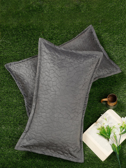 ULTRASONIC Poly velvet Geometric Pillow Covers (Pack of 2) by Hosta Homes image 0