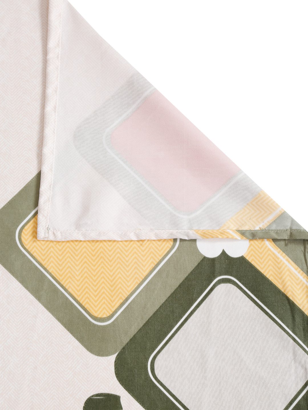 280 TC GEOMETRIC DESIGN MULTICOLOR SINGLE BED SHEET WITH 1 PILLOW COVER BY HOSTA HOMES image 3