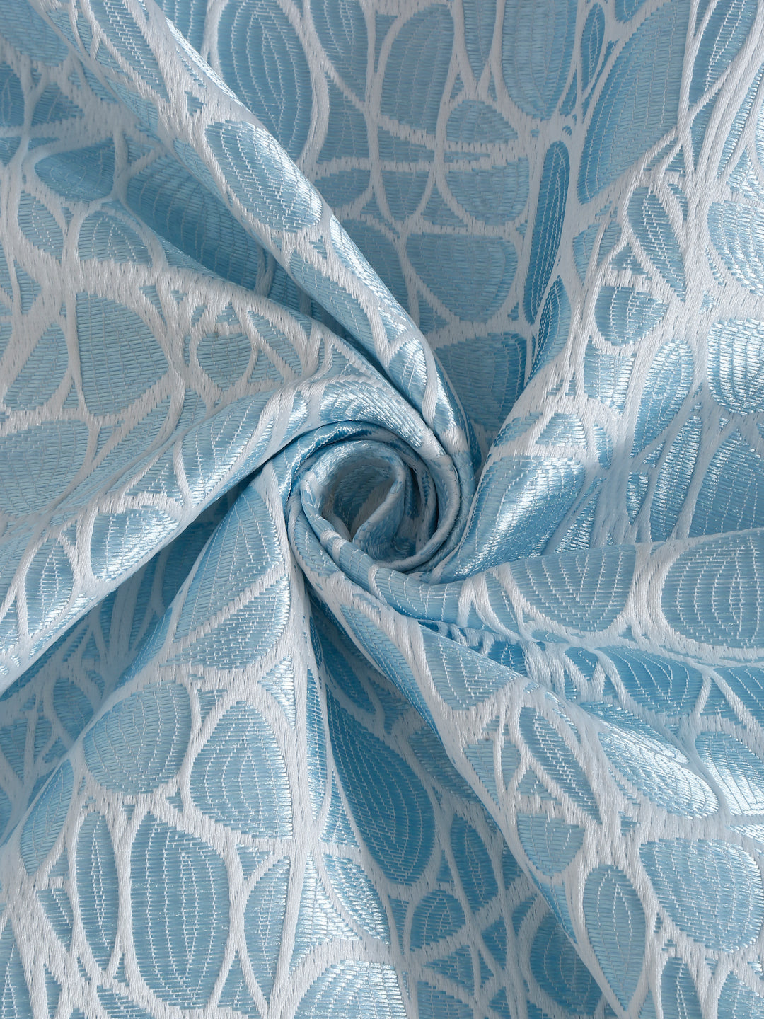 Self-Textured Geometric Pattern Polyester Curtains - Window & Door Size image 4