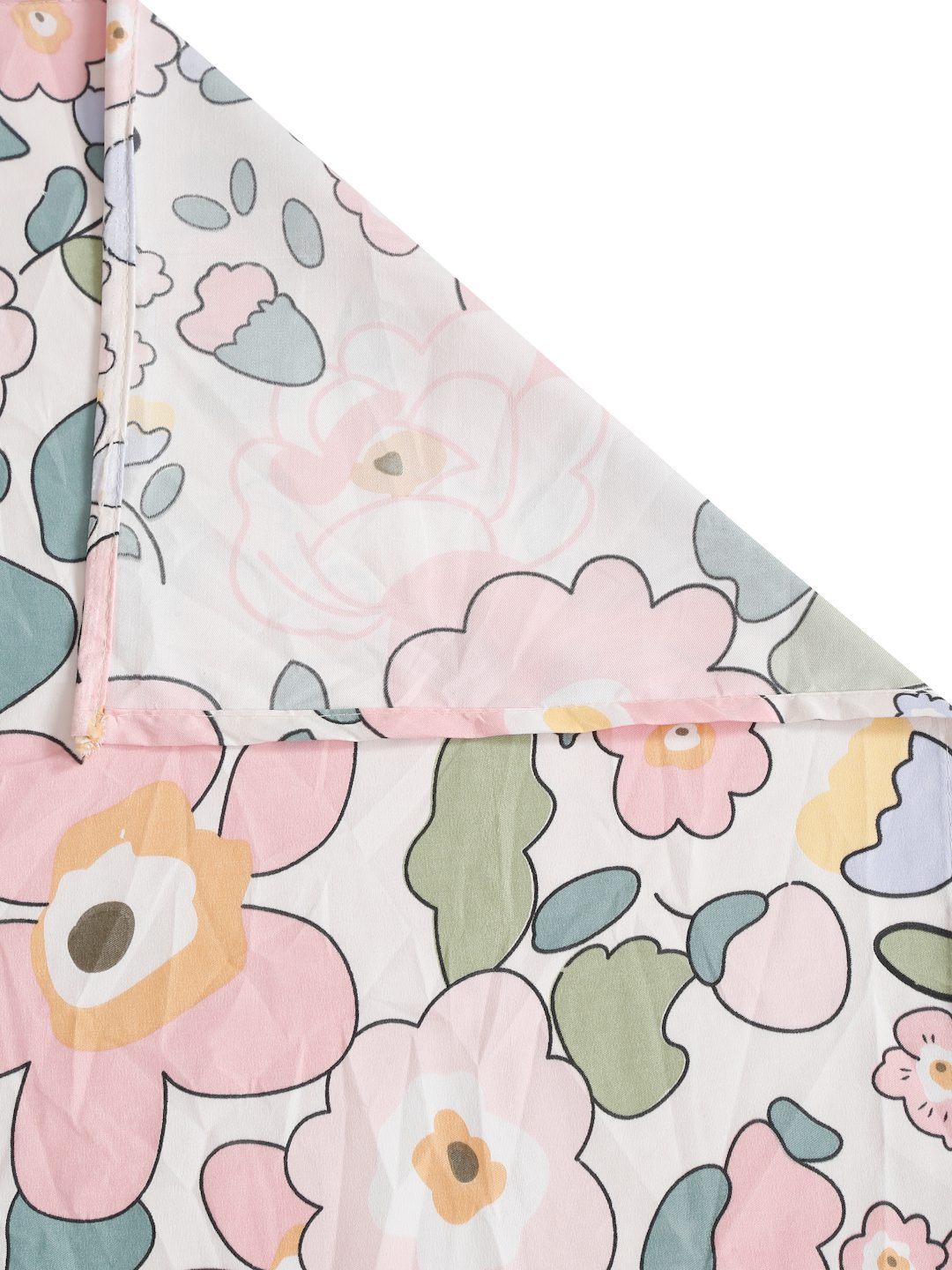 280 TC FLORAL DESIGN MULTICOLOR SINGLE SIZE BED SHEET WITH 1 PILLOW COVER BY HOSTA HOMES image 3