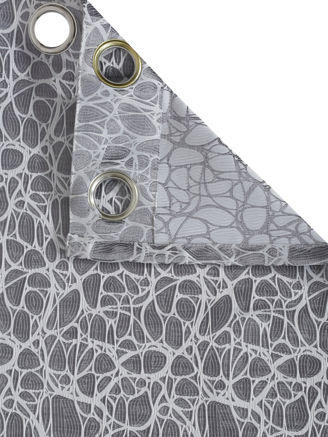 Self-Textured Geometric Pattern Polyester Curtains - Window & Door Size image 3