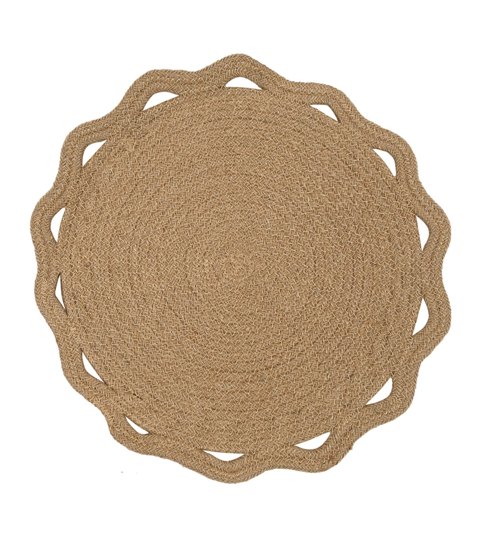 Natural Jute Hand Weaved Reversible Table Place Mat - Pack of 1 image