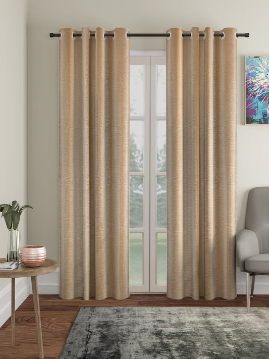 SELF TEXTURED BLACKOUT LONG DOOR CURTAIN PACK OF 2 BY HOSTA HOMES image 0