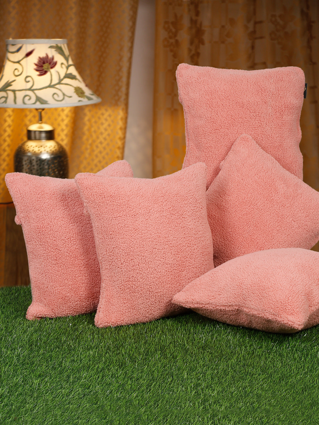 SOFT FUR SOLID PATTERN CUSHION COVERS - Pack of 5 image