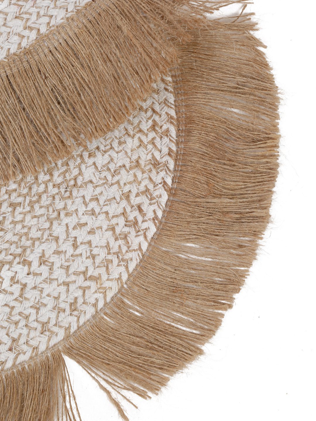 Beige Colored Self Design Jute Reversible Table Placemat image 3