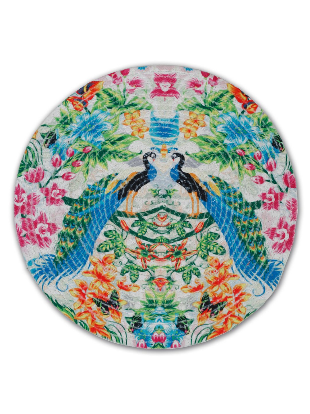 Blue & Pink Printed Pure Cotton Table Placemats image 1