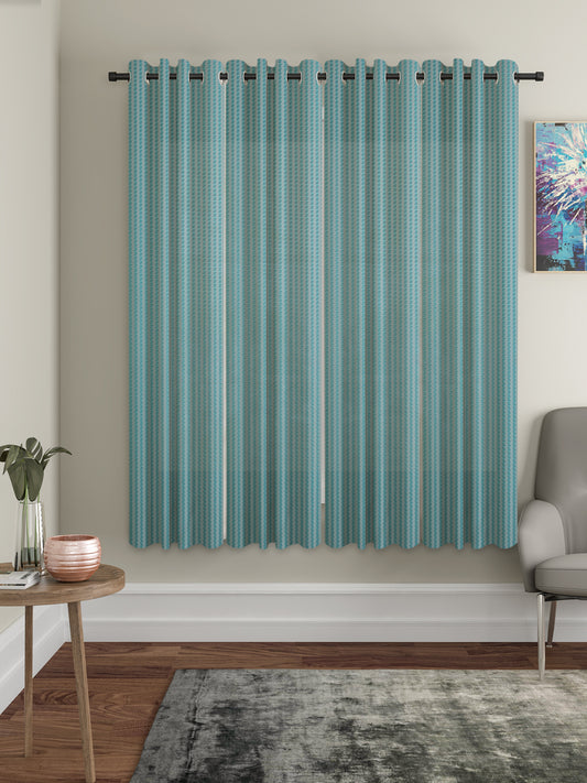 Geometric Design Window Curtain Pack of 4 image 0