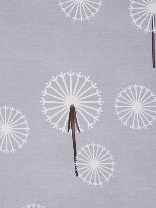 Grey & White 210 TC Cotton Flat Single Bedsheet With 1 Pillow Cover