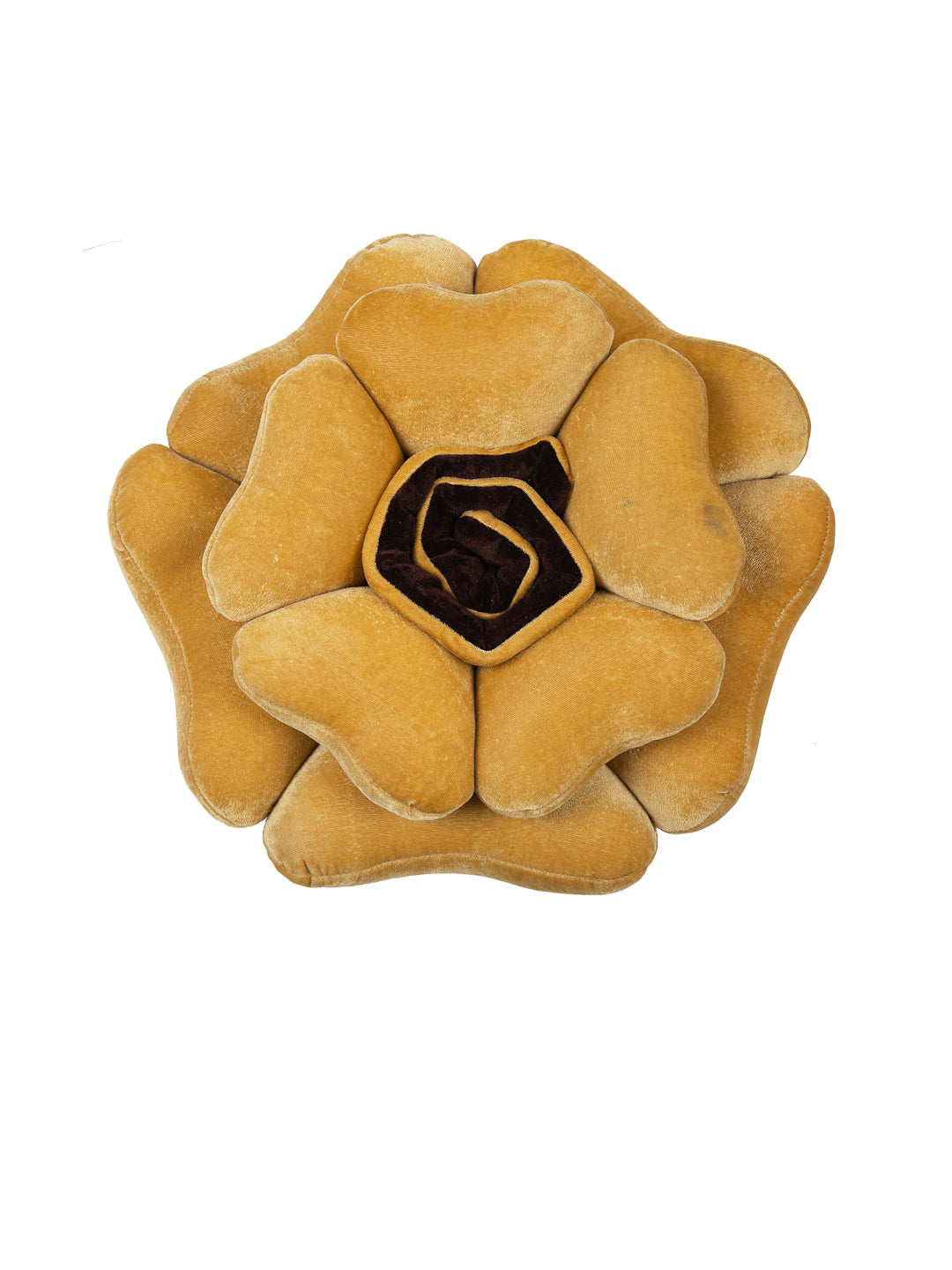 HOSTA HOMES Set Of 2 Gold-Coloured Flower Shaped Cushions image 1