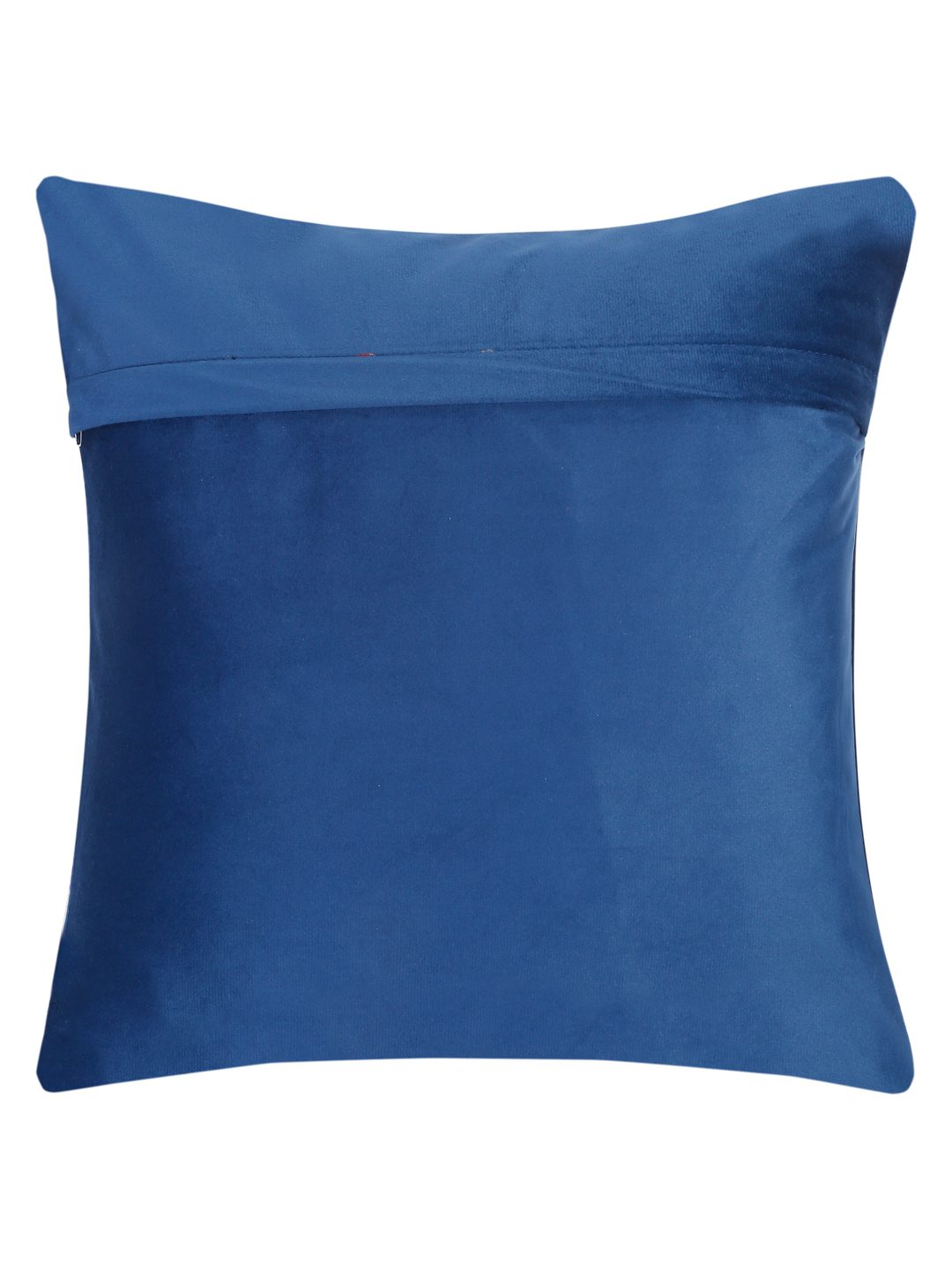 16X16 Soft Velvet , Foil Printed Blue ,Zipper image 3
