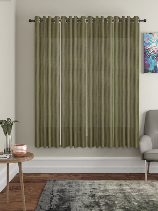 Geometric Design Window Curtain Pack of 4 image 0
