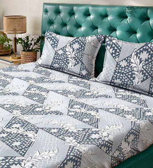 280 TC Mixed Cotton Bedsheet Set with 2 Pillow Covers image 1