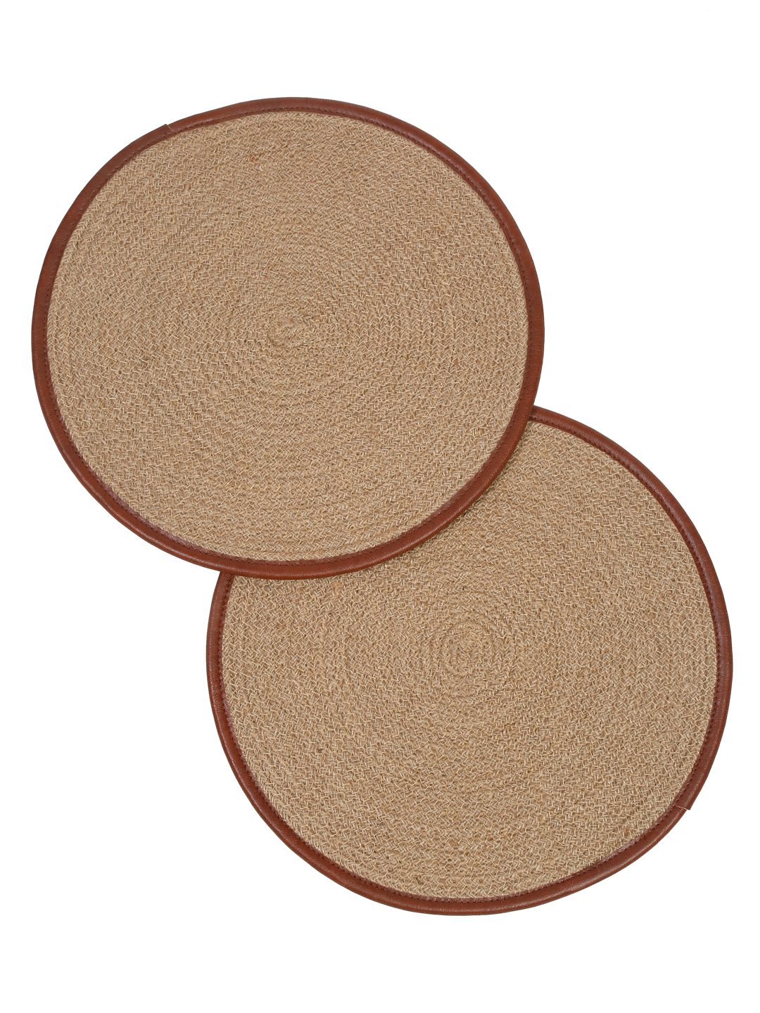 Beige Self Design Jute Reversible Table Placemats - Pack of 2 image