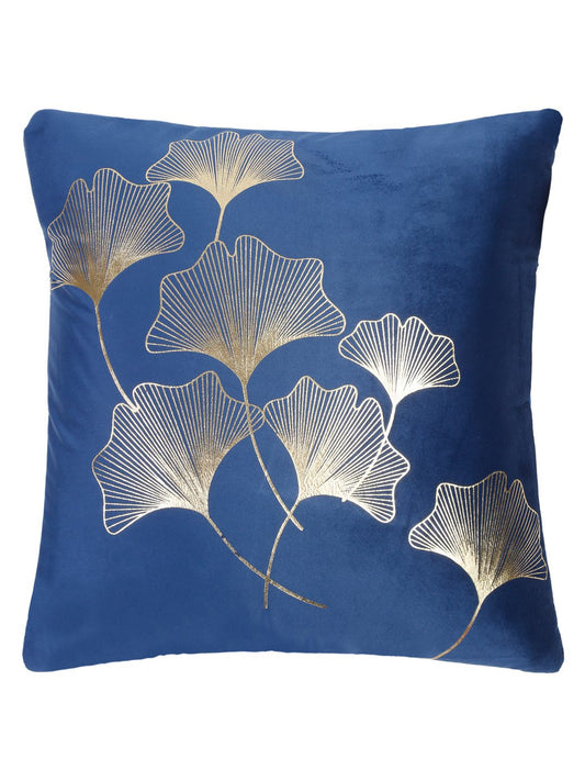 16X16 Soft Velvet , Foil Printed Blue ,Zipper image 1