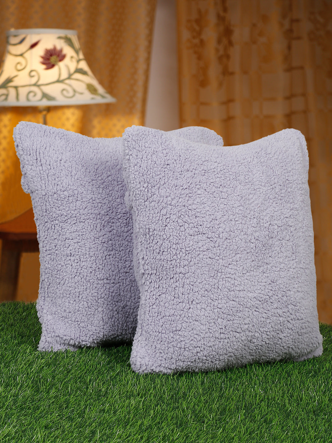 SOFT FUR SOLID PATTERN CUSHION COVERS - Pack of 2 image