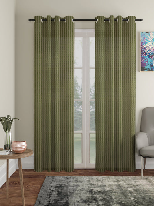 Geometric Design Door Curtain Pack of 2 image 0