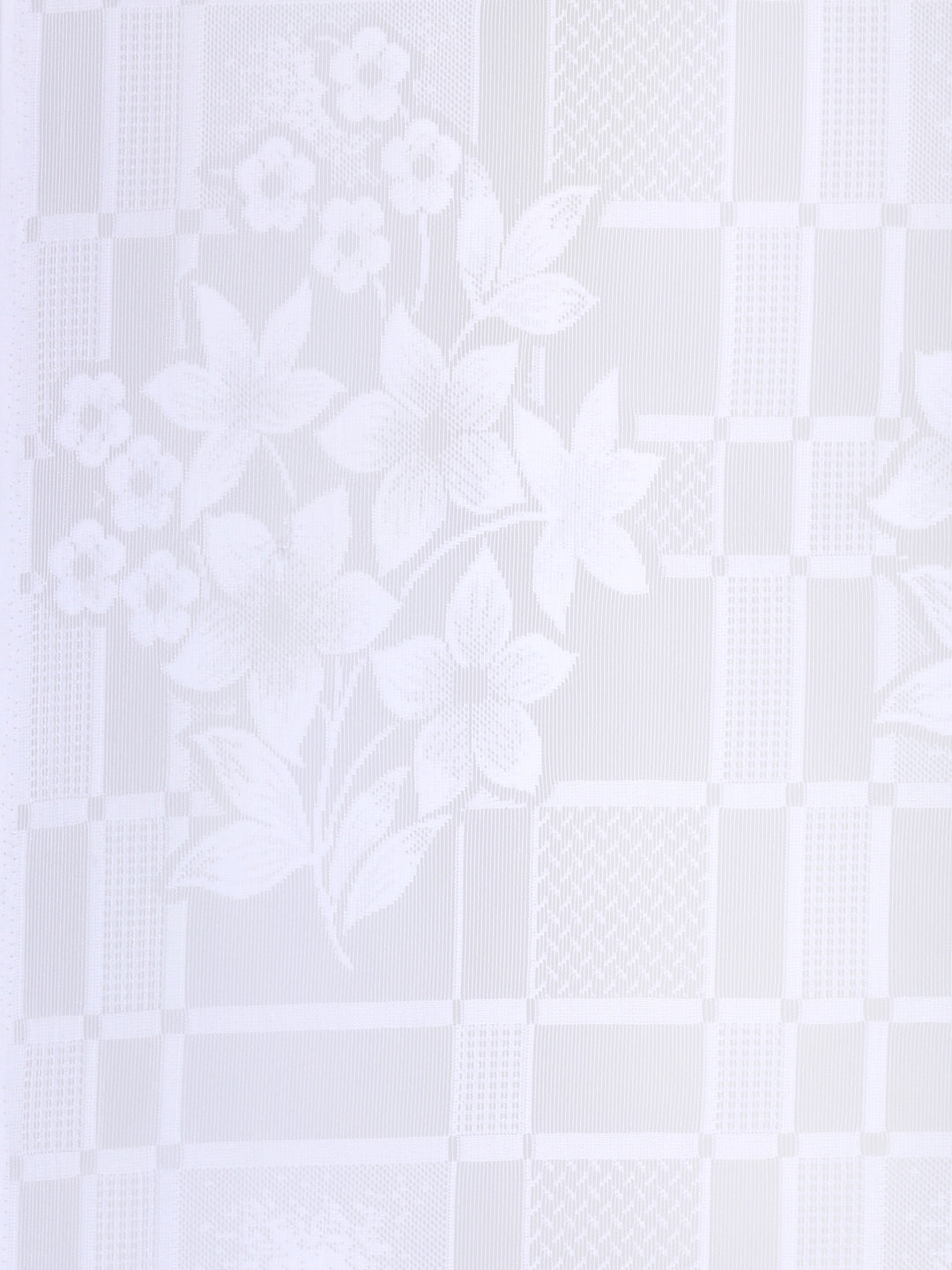 Checkered Floral Design Window Curtain Pack of 2 image 3