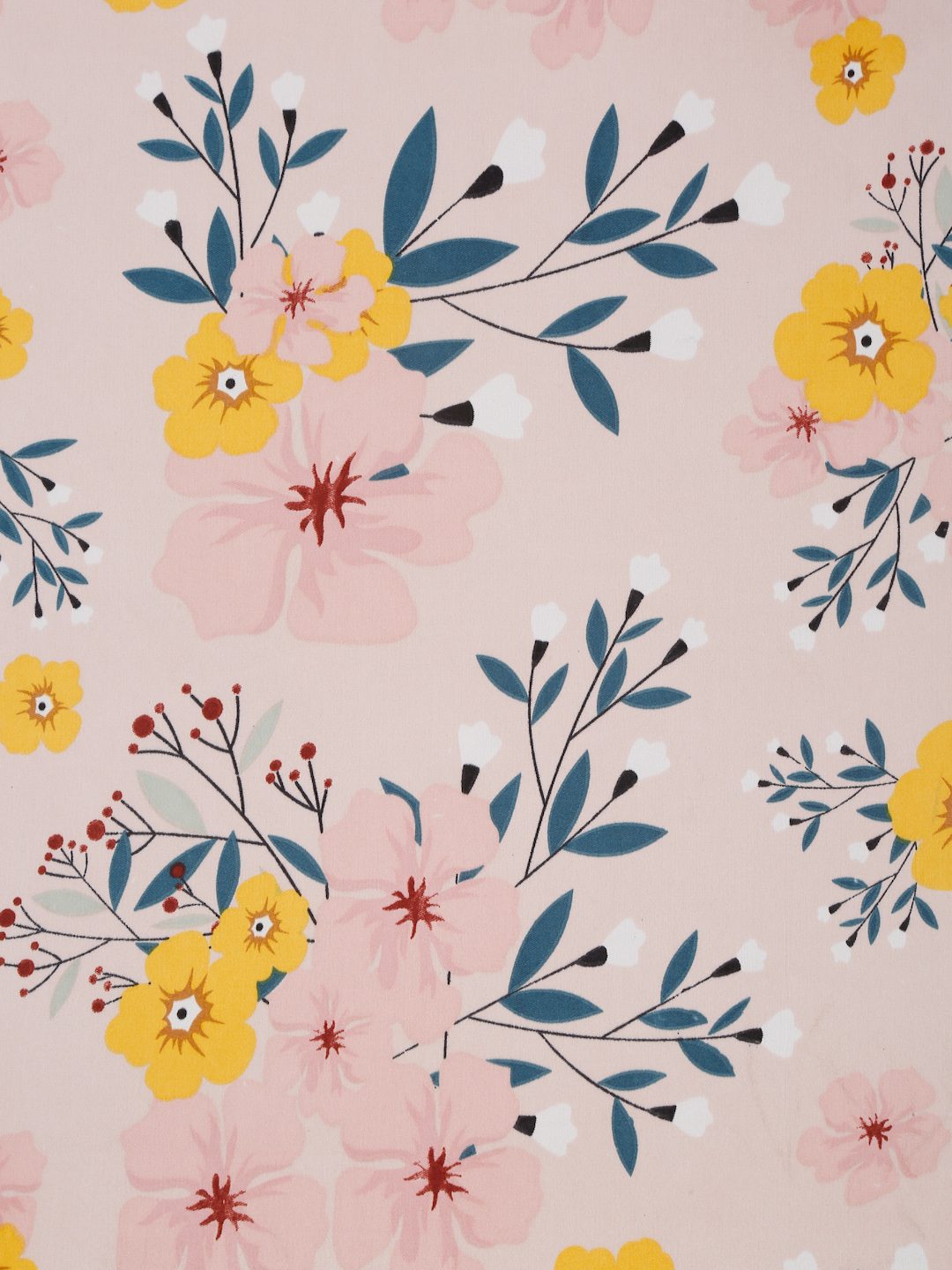 280 TC FLORAL DESIGN MULTICOLOR SINGLE SIZE BED SHEET WITH 1 PILLOW COVER BY HOSTA HOMES image 2