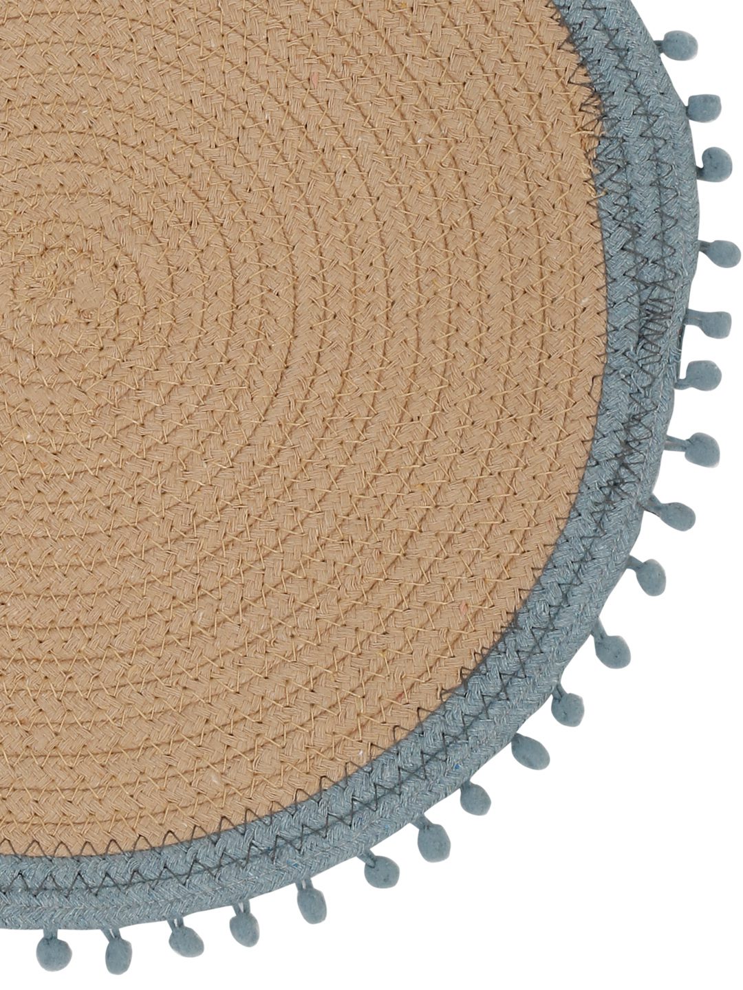 Beige & Grey Self Design Pure Cotton Table Placemats image 4