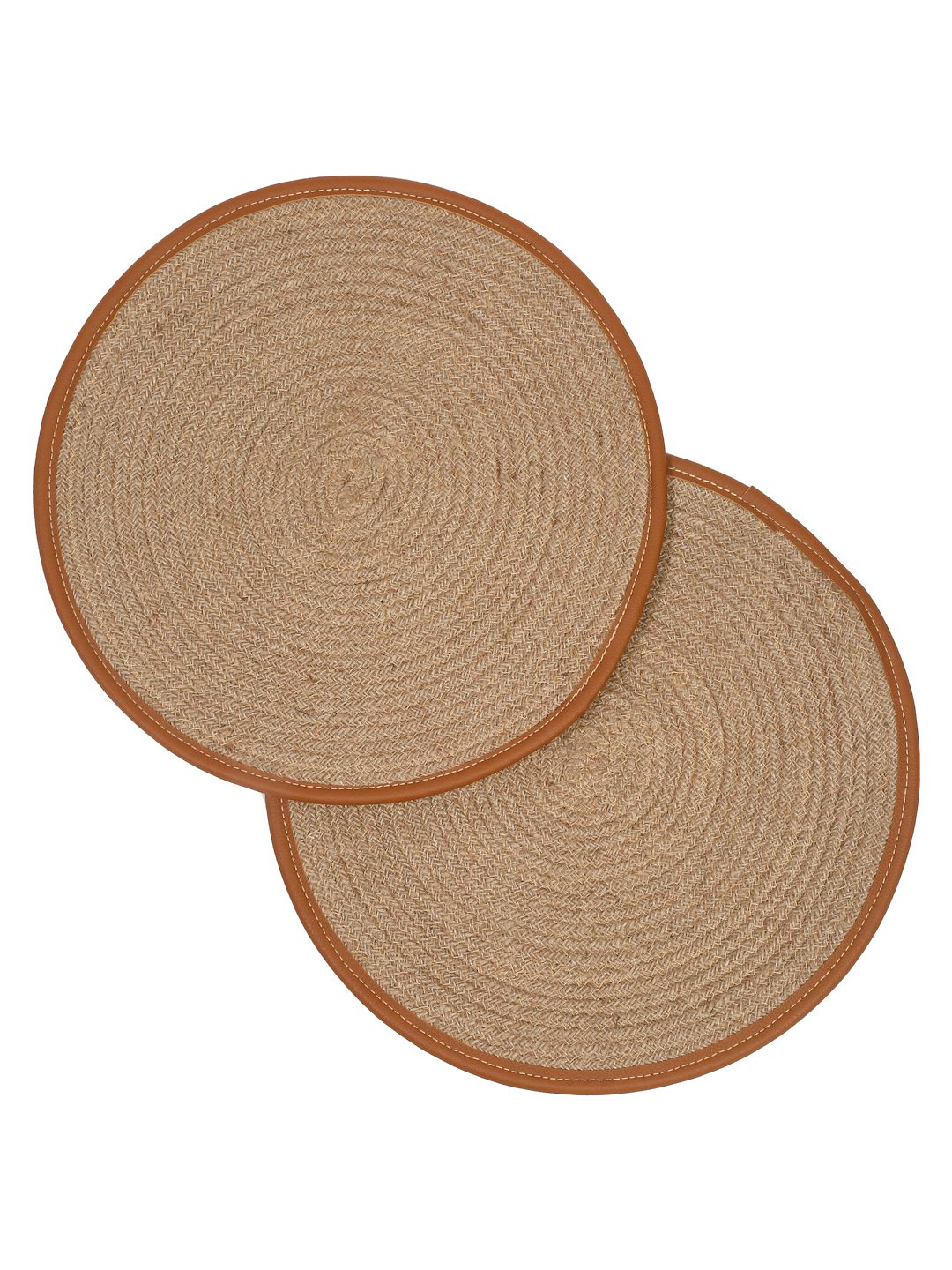 Beige Self Design Jute Reversible Table Placemats - Pack of 2 image