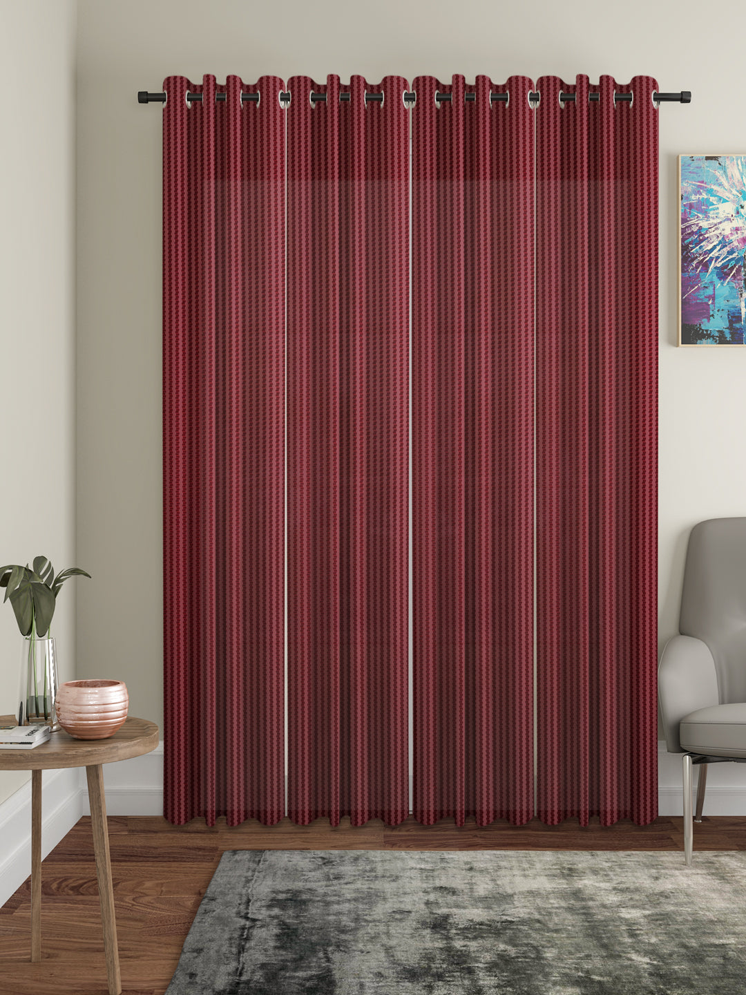 Geometric Design Door Curtain Pack of 4 image 0