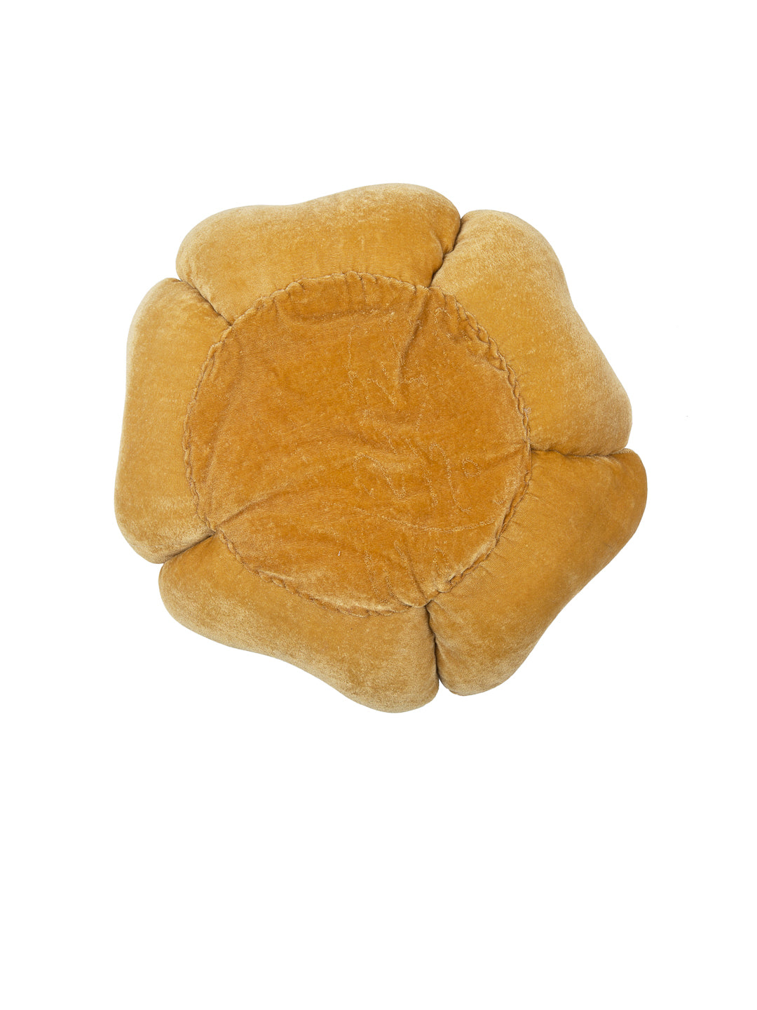 HOSTA HOMES Set Of 2 Gold-Coloured Flower Shaped Cushions image 3