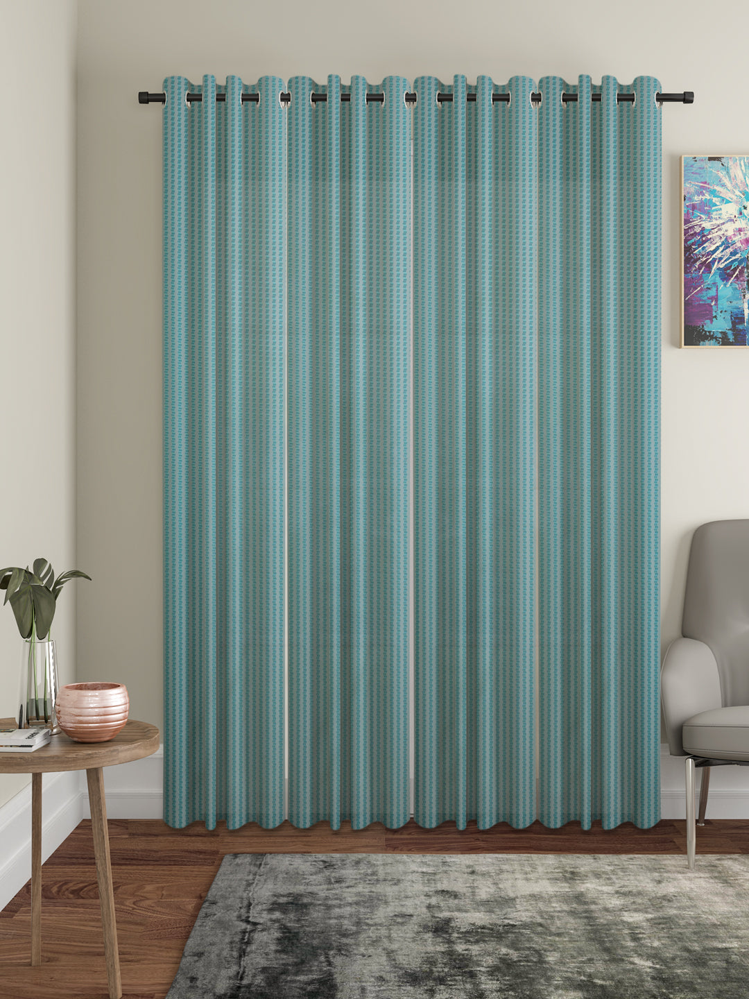 Geometric Design Door Curtain Pack of 4 image 0
