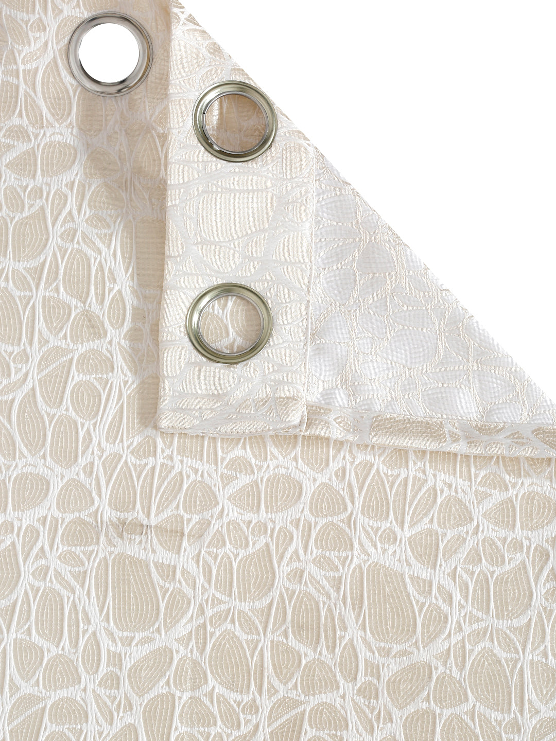 Self-Textured Geometric Pattern Polyester Curtains - Window & Door Size image 3