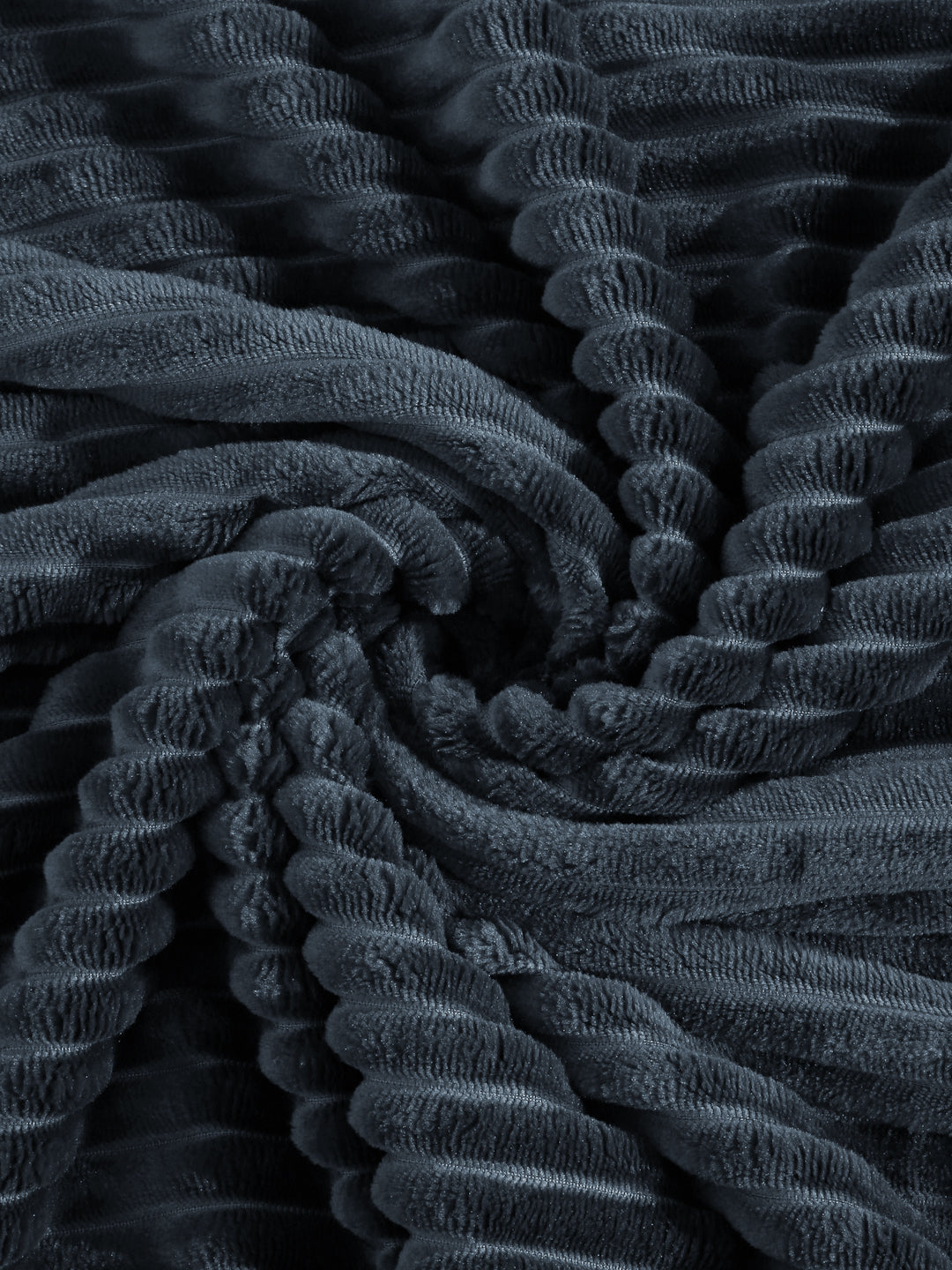 Grey Luxury Ultra Soft Embossed Sherpa Double Bed Blanket