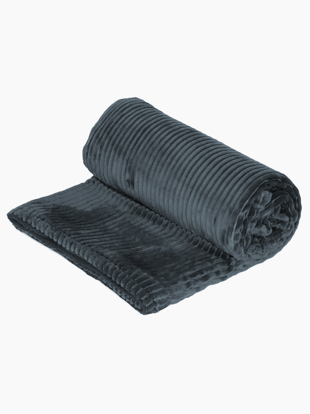 Grey Luxury Ultra Soft Embossed Sherpa Double Bed Blanket