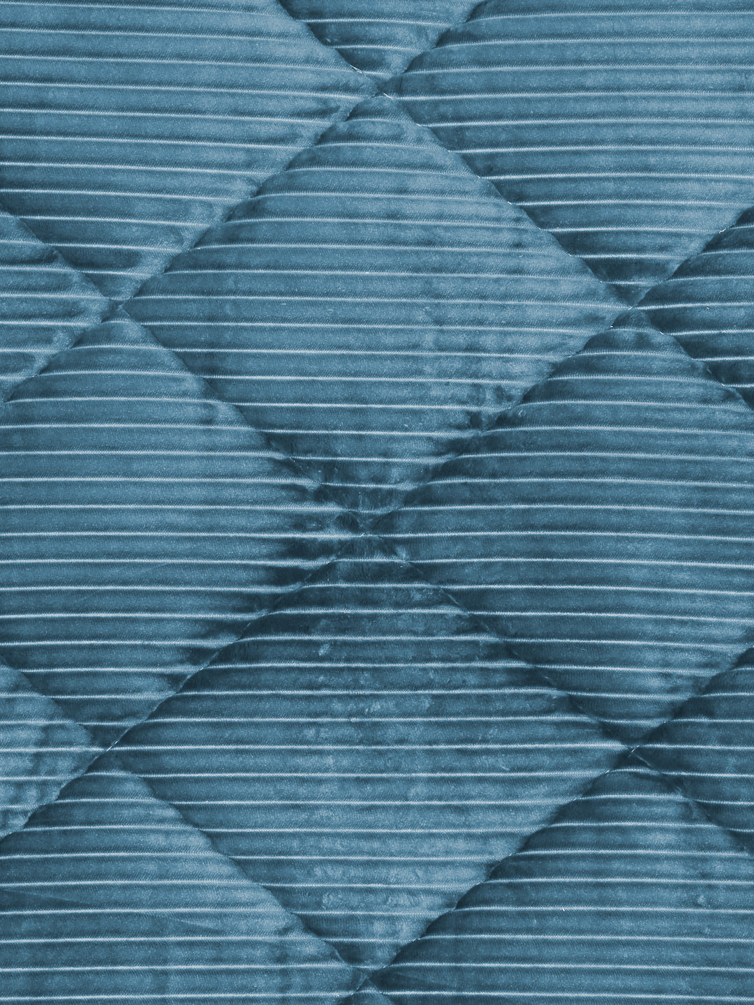 Aqua Blue Luxury Microfibre Filled Ultra Soft Embossed Sherpa Double Bed Quilt