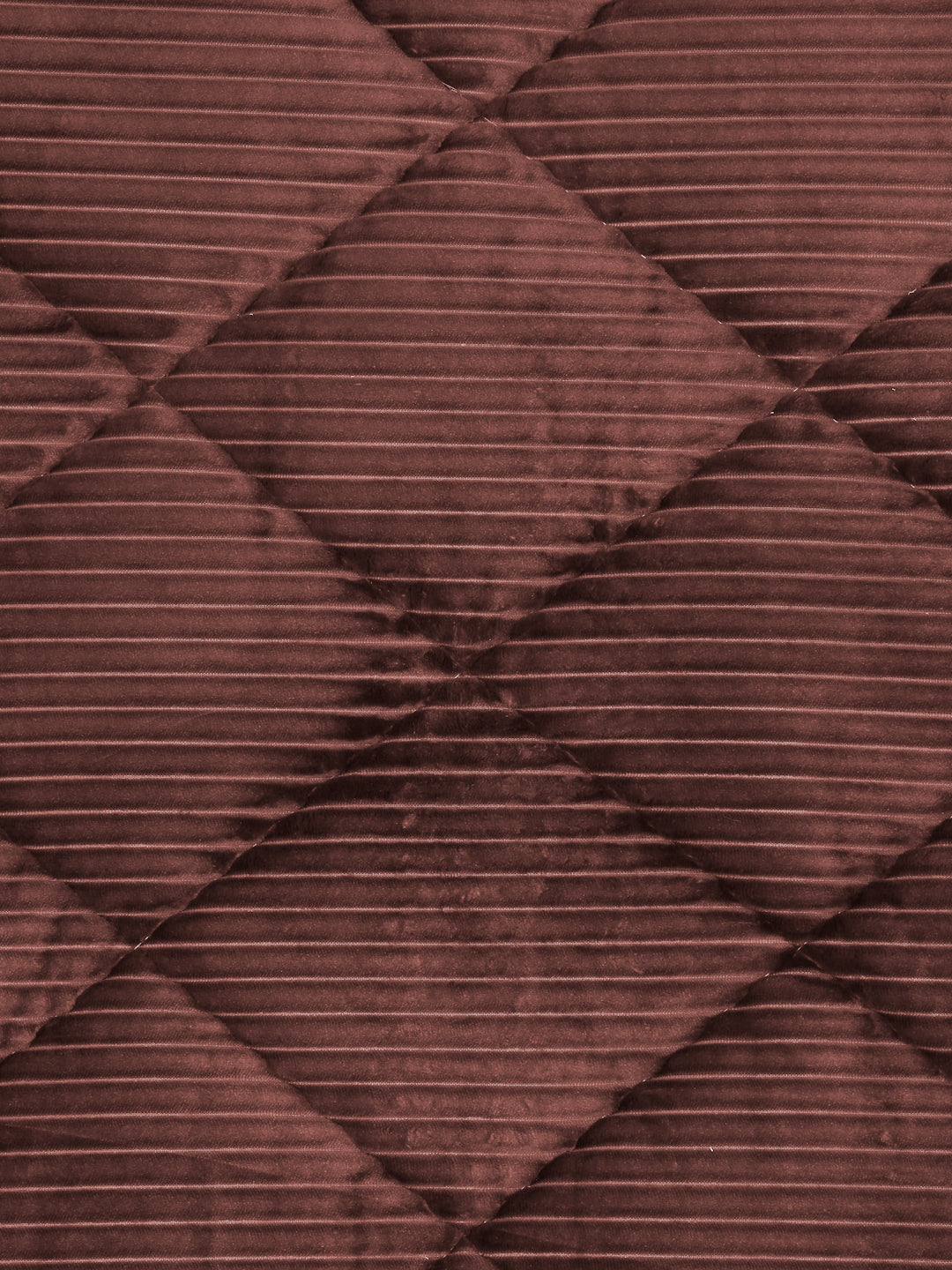 Brown Luxury Microfibre Filled Ultra Soft Embossed Sherpa Double Bed Quilt