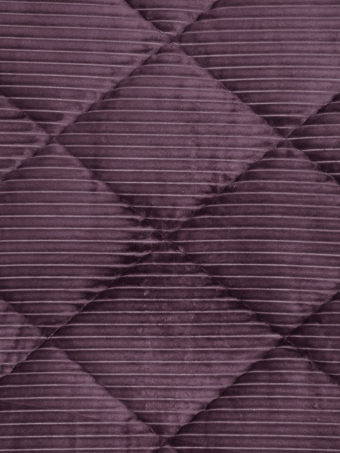 Purple Luxury Microfibre Filled Ultra Soft Embossed Sherpa Double Bed Quilt
