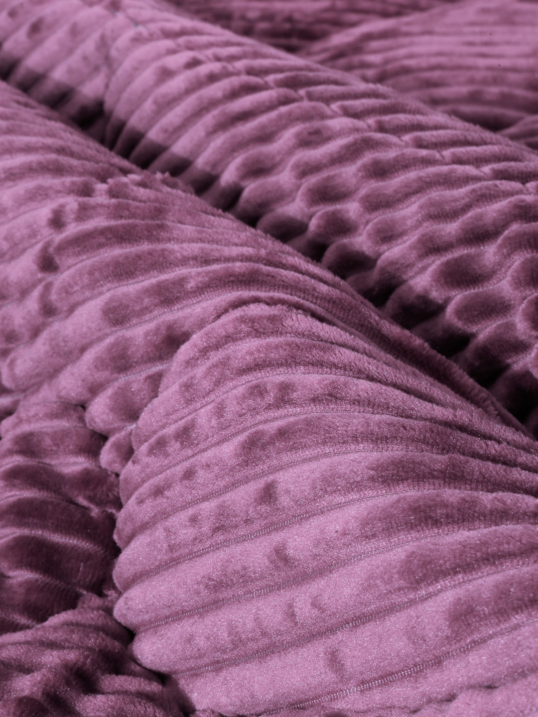 Lavender Luxury Microfibre Filled Ultra Soft Embossed Sherpa Double Bed Quilt