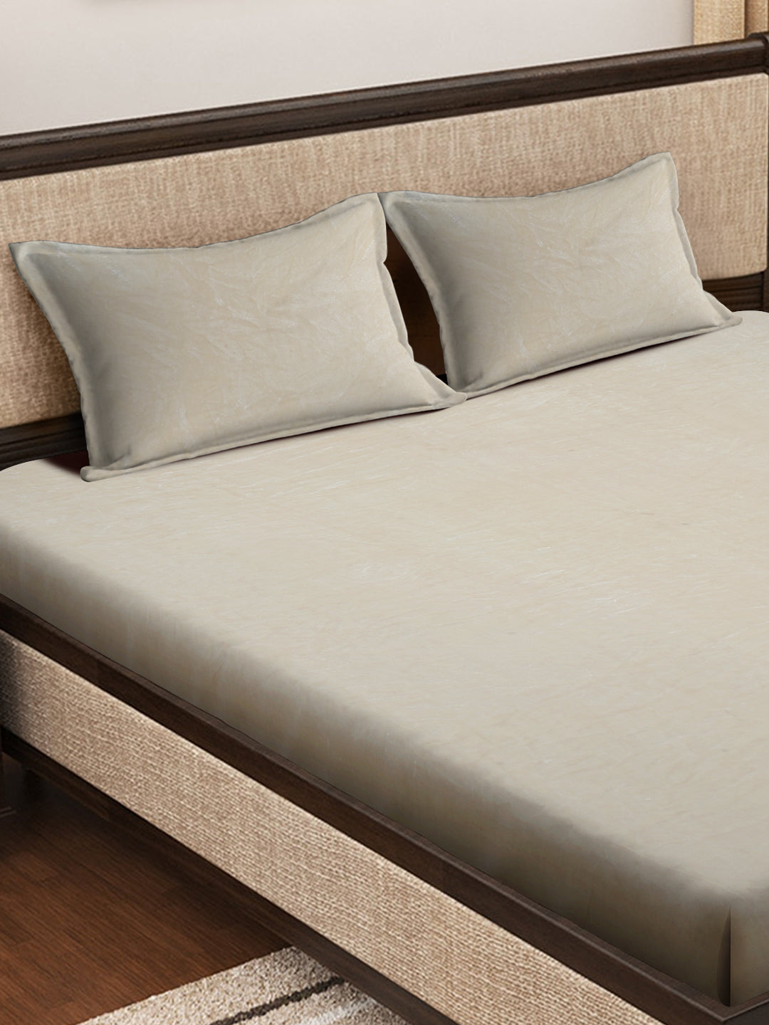 Cream Luxury Ultra Soft Warm Flannel 300 TC Bed Sheet
