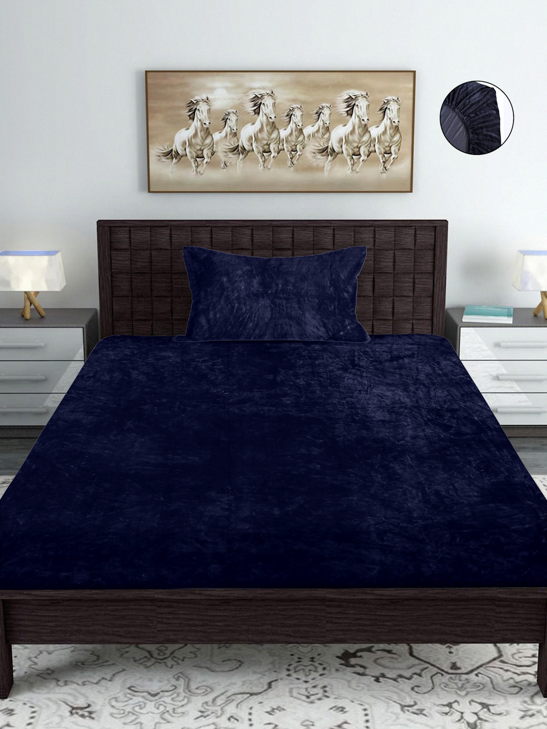 Grey Luxury Ultra Soft Warm Flannel 300 TC Bed Sheet
