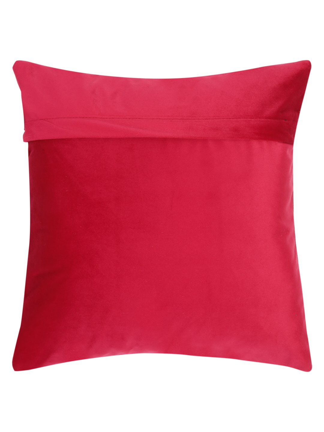 16X16 Soft Velvet, Foil Printed Maroon, Zipper image 3