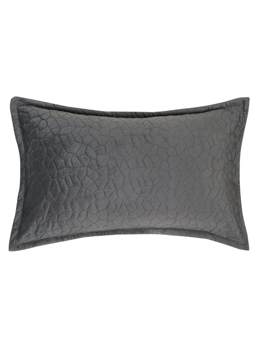 ULTRASONIC Poly velvet Geometric Pillow Cover (Pack of 1) by Hosta Homes image 1